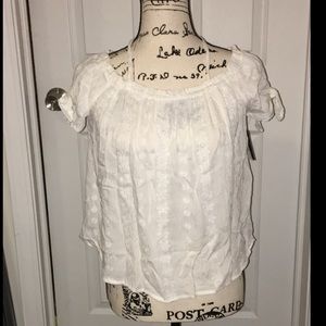 White Ruffle Tee